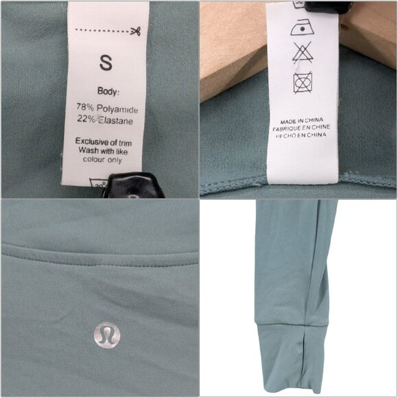 Lululemon Cropped Jacket Womens Sage Green Long Sleeve Thumbholes Size S - Picture 5 of 8